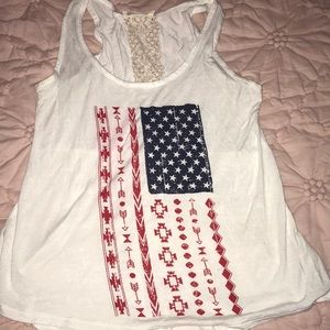 American flag tank top